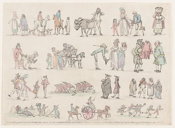 Plate 6, Outlines of Figures, Landscapes and Cattle...for the Use of Learners