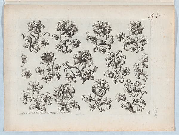 Series of Small Flower Motifs, Plate 6