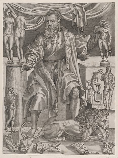 Portrait of Baccio Bandinelli with Lion