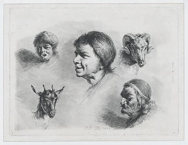 Study of Five Heads