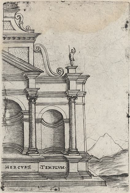 Mercurii Templum, from a Series of 24 Depicting (Reconstructed) Buildings from Roman Antiquity