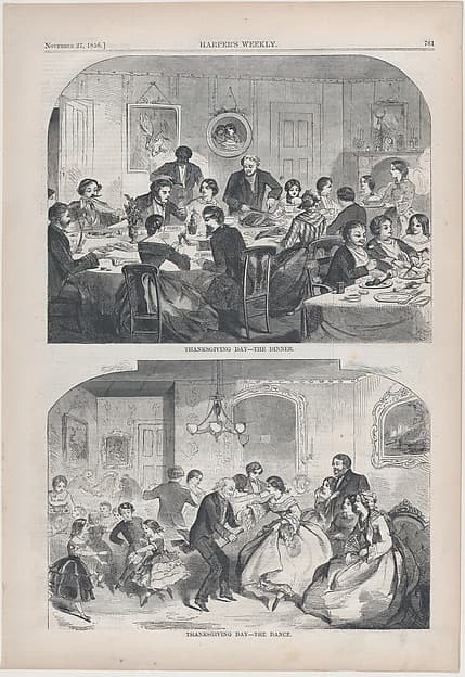 Thanksgiving Day – The Dance (from "Harper's Weekly," Vol. II)