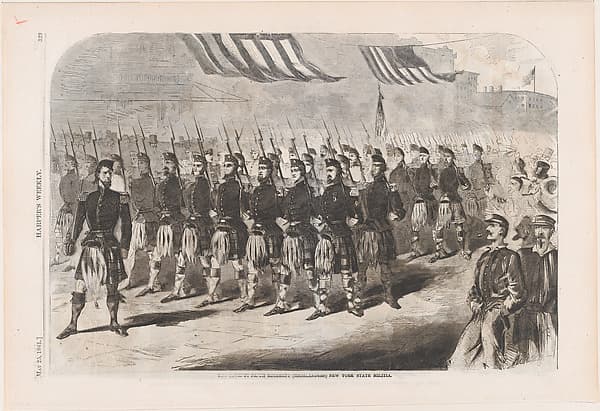 The Seventy Ninth Regiment (Highlanders), New York State Militia (from "Harper's Weekly," Vol. 5, p. 329)
