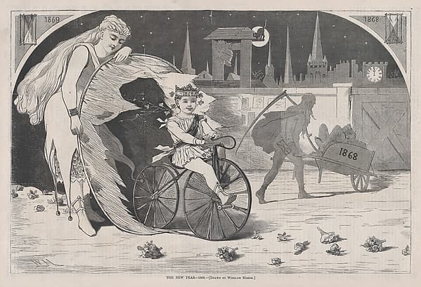 The New Year – 1869 – Drawn by Winslow Homer (from "Harper's Weekly," Vol. XIII)