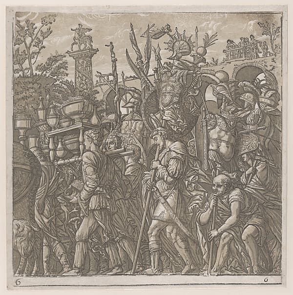 Sheet 6: Men Carrying Trophies, from "The Triumph of Julius Caesar"
