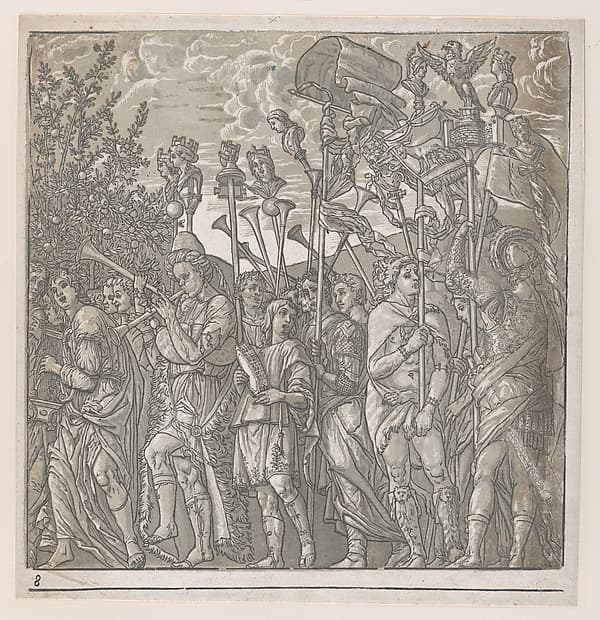 Sheet 8: Procession of Musicians, from "The Triumph of Julius Caesar"