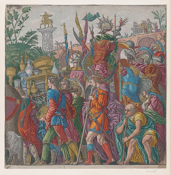 Sheet 6: Men Carrying Trophies, from "The Triumph of Julius Caesar"
