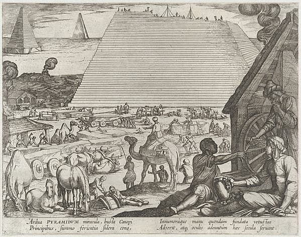 Plate 7: The Pyramids in Egypt, from 'The Seven Wonders of The World'