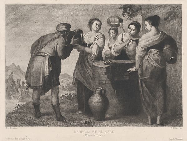 Rebecca and Eliezer, from "Gazette des Beaux-Arts"