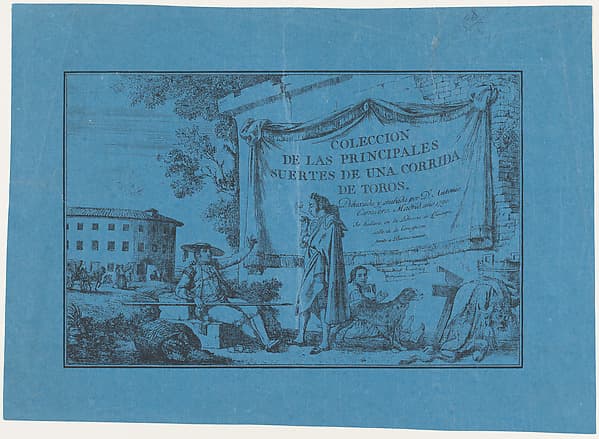 Title page to the 'Colección de la principales suertes de una corrida de toros'