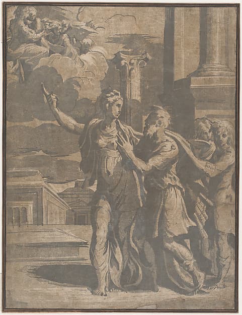 The Tiburtine Sibyl showing Emperor Augustus the Virgin and Christ Child