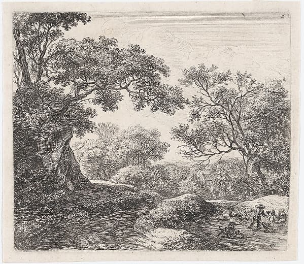 Three Boys and Their Dogs (L'Allée dans le Bois)