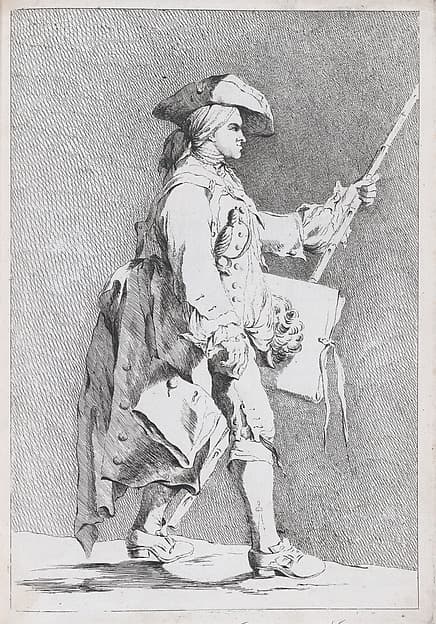 An Artist at the French Academy in Rome (?), pl. V from "Recueil de caricatures"