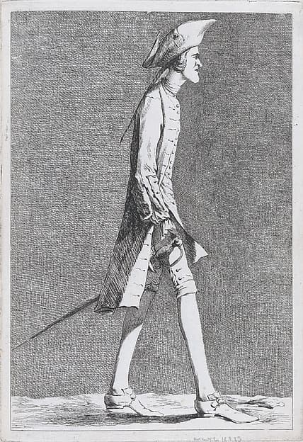 An Artist at the French Academy in Rome (?), pl. XIII from "Recueil de caricatures"