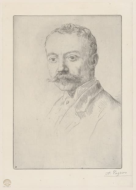 Portrait of Edward D. Adams from a Trial Plate