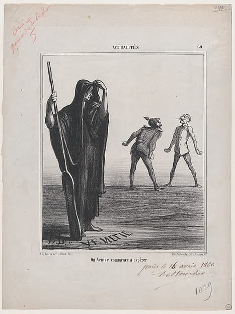 Venice begins to hope, from 'News of the day,' published in Le Charivari, April 24, 1866