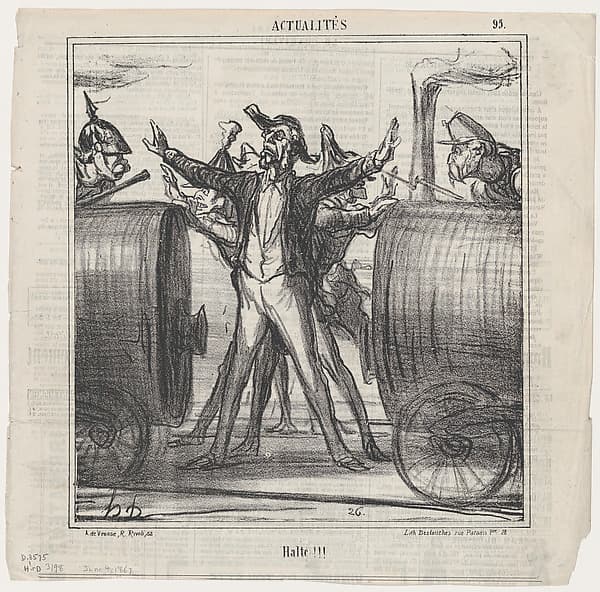 Stop!!!, from 'News of the day,' published in Le Charivari, June 4, 1867