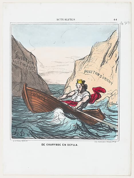 From Scylla to Charybdis, from 'News of the day,' published in Le Charivari, March 20, 1869