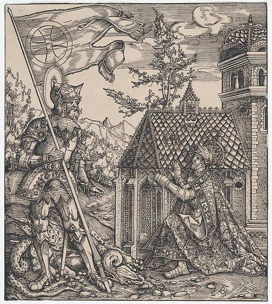 St George as the Emperor's Patron Saint, from "The Habsburg Saints" (Images de Saints et de Saints Issus de la Famille de L'Emperor Maximilian I)