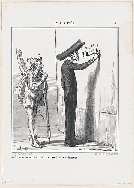 Basile, my friend, your word is going to be askew, from 'News of the day,' published in Le Charivari, January 20, 1870