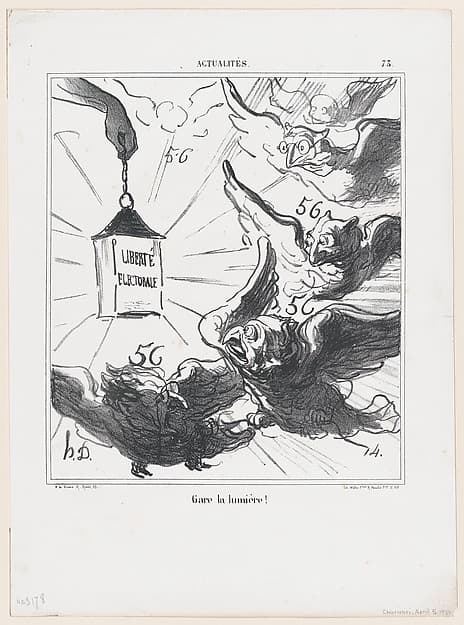 Look out for the light!, from 'News of the day,' published in "Le Charivari"