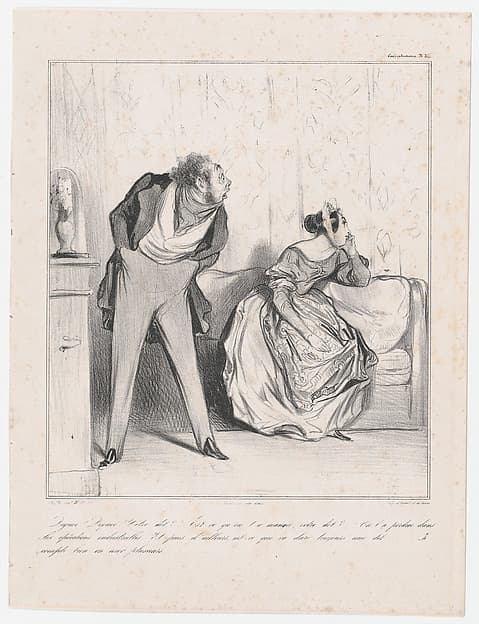 Plate 36: Well? Well? What about your dowry?, from 'Caricaturana,' published in Les Robert Macaires