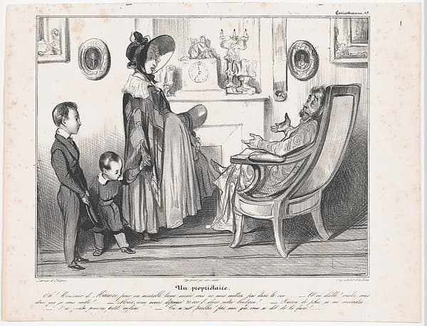 Plate 49: A Landlord, from 'Caricaturana,' published in Les Robert Macaires