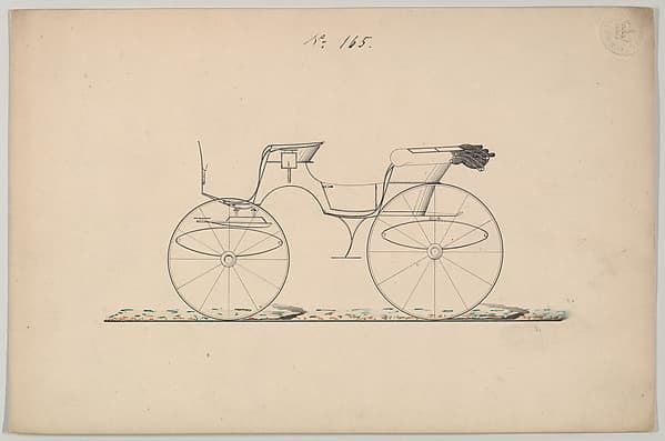 Design for 4 seat Phaeton, with top, no. 165