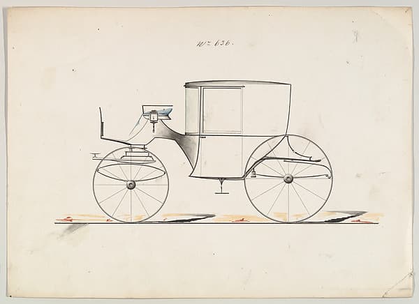 Design for Coupé, no. 636 ("Round Front Coupe on Platform Springs")