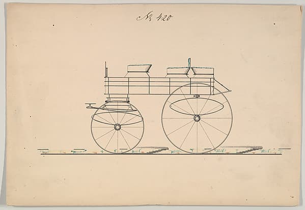 Carriage Design Drawing for Express Wagon No. 420
