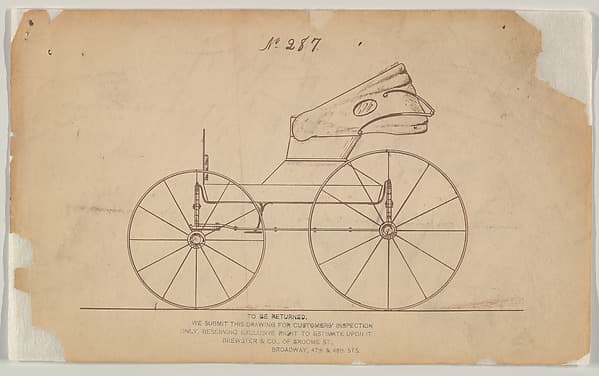 Design for Road Wagon with Folding Top, no. 287