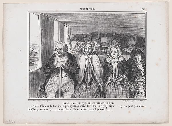 Impressions de Voyage en Chemin de Fer, from Actualités, published in "Le Charivari"