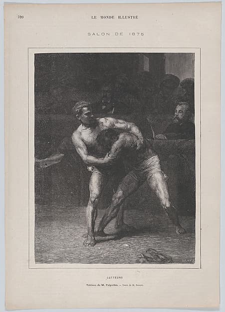 Lutteurs (The Wrestlers), from "Le Monde Illustré"