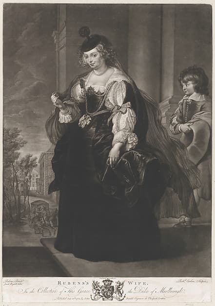 Portrait of Helena Fourment, with a young page behind her