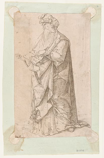 Standing Male Figure with a Scroll