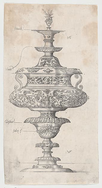 Covered Goblet With Owl