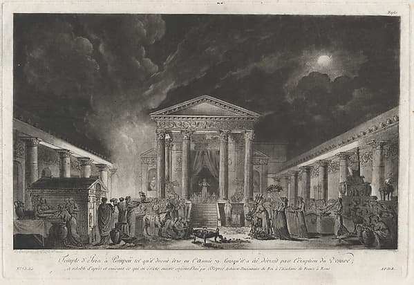 Temple of Isis at Pompeii (illustration to "Voyage pittoresque de Naples et de Sicile")