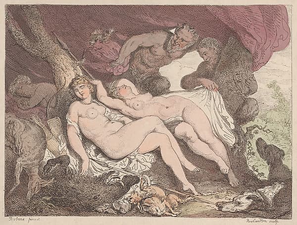 Diana and Her Nymphs Spied on by Satyrs