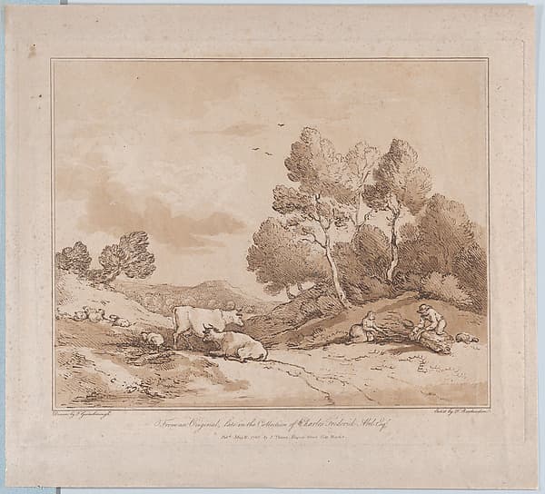 Landscape with Figures Binding a Bundle of Wood
