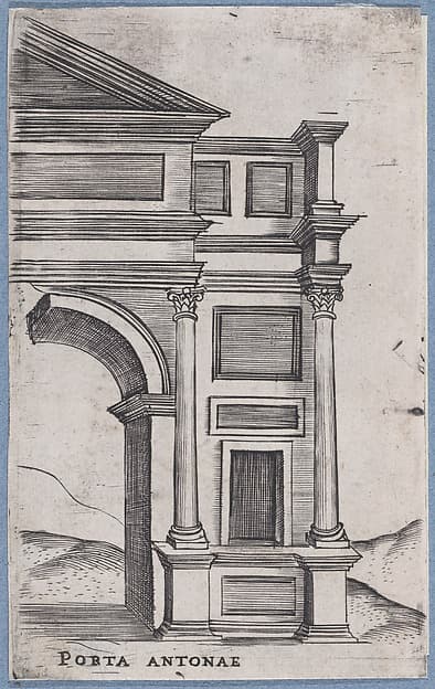 Porta Antonae (Views of Ancient Roman Temples and Arches)