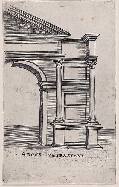 Arcus Vespasiani (Views of Ancient Roman Temples and Arches)
