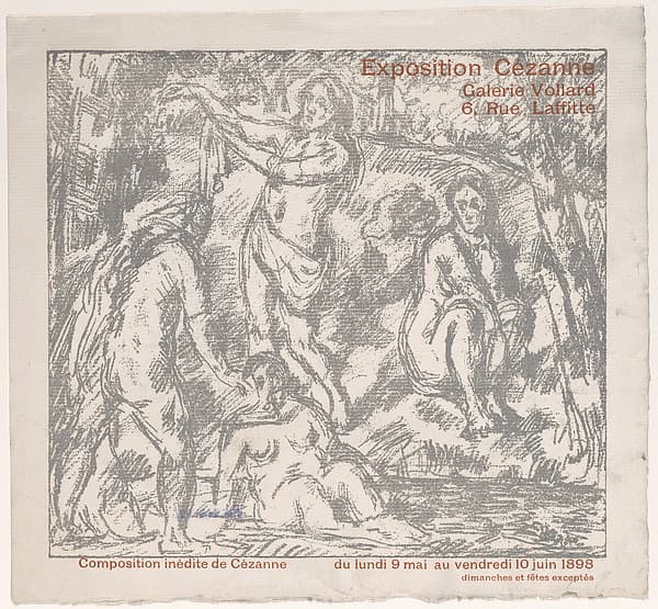 Exhibition Catalogue Cover for a Cézanne show at the Galerie Vollard (May 9–June 10, 1898)