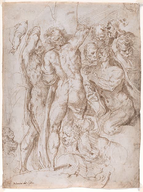 Study for Raising Lazarus ? (recto); Two Standing Men (verso)