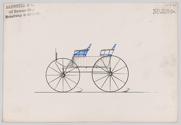 Design for 4 seat Phaeton, no top, no. 3253a