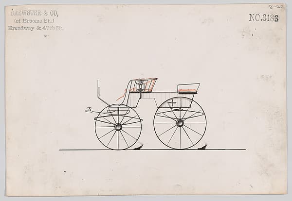 Design for 4 seat Phaeton, no top, no. 3183