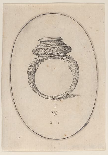 Design for a Ring, Plate 28 from 'Livre d'Aneaux d'Orfevrerie'