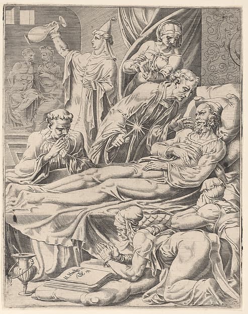 The Rich Man on His Deathbed, plate 2 from "The Parable of Lazarus and the Rich Man"