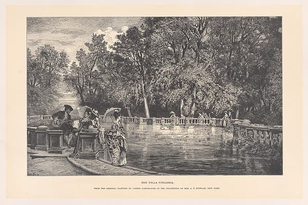 The Villa Torlonia, from the original painting by Joseph Castiglione in the collection of Mrs. A. T. Stewart, New York
