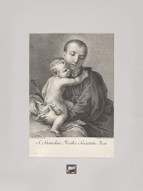 Saint Stanislaus Kostka holding the Christ child in his arms