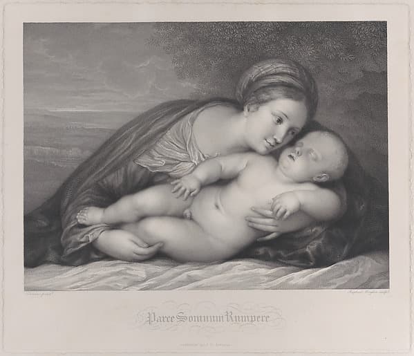 The Madonna embracing the sleeping Christ child